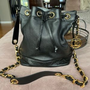Chanel bucket drawstring bag